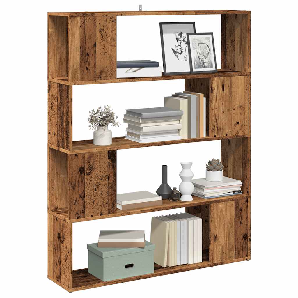 Book Cabinet/Room Divider Old Wood 100x24x124.5 cm